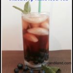 Blueberry Mint Iced Tea in Clear Glass