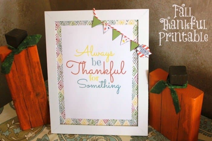 Fall Thankful Printable to create a beautiful hostess gift or printable for a friend