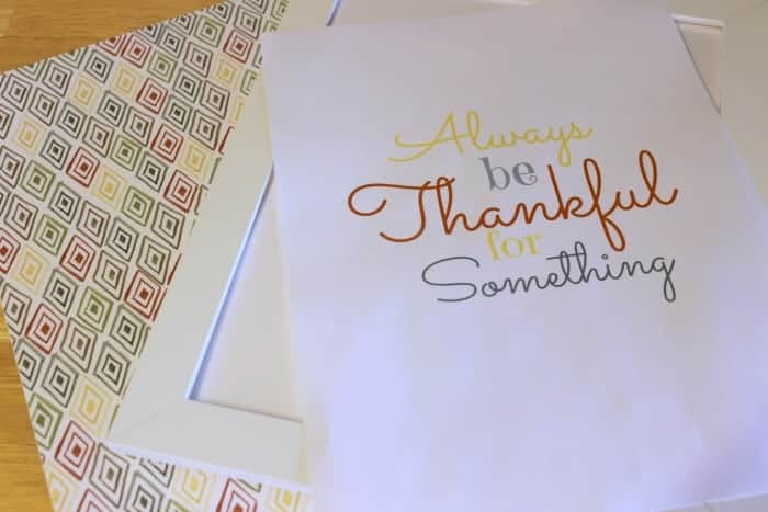 Thankful printable supplies