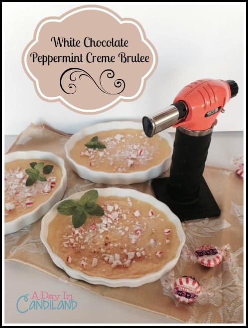 White Chocolate Peppermint Creme Brulee - A Day In Candiland