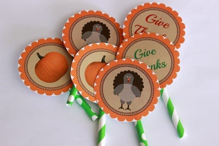 Thanksgiving Cupcake Toppers