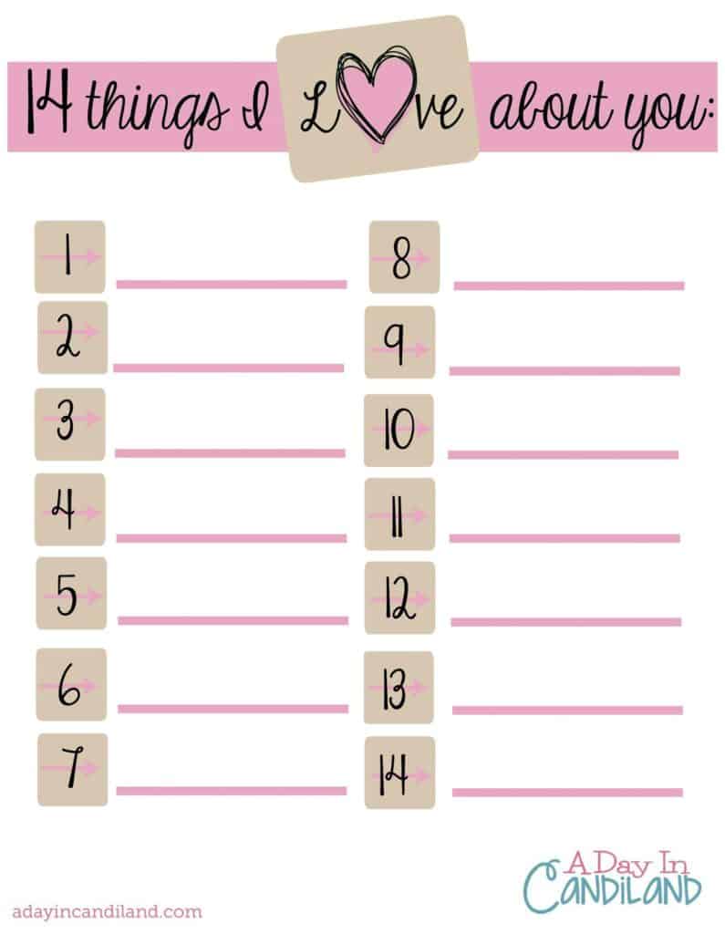 Valentines I love you printable