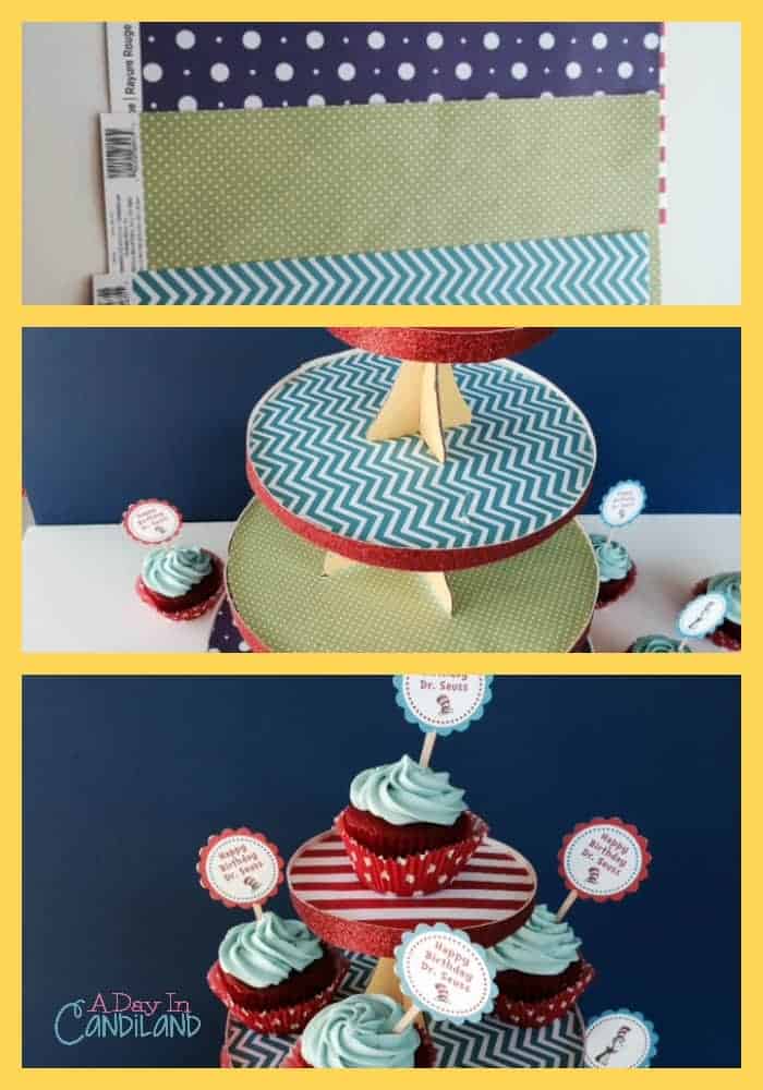 Dr. Seuss Cupcake Stand Collage