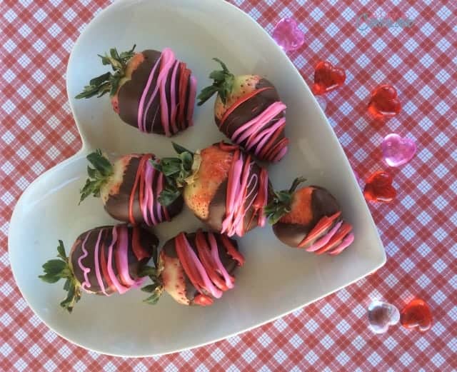 Heart Plate of Chocolate Strawberries