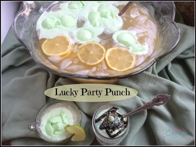 Lucky Party Punch with Lime Sherbet