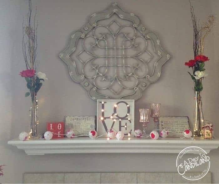 Romantic Valentines Season Mantel Decor