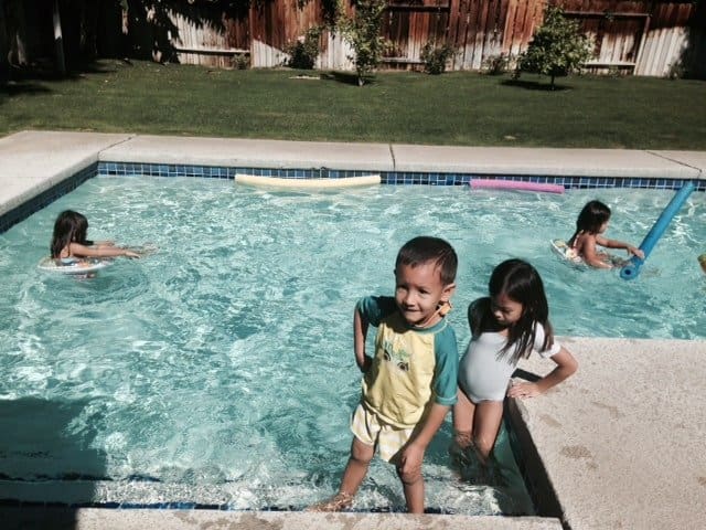 Kids in pool