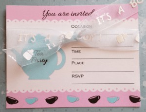 Tea Party Invite for Baby Shower