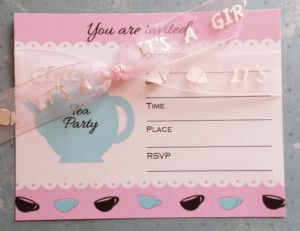 Tea Party Invite for a Baby Shower