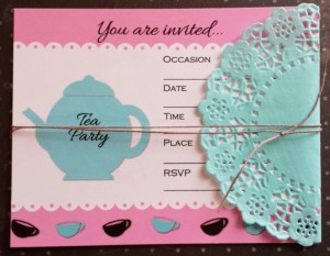 Tea Party Invite with Doily