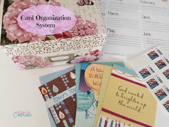 Birthday Card Organization system 