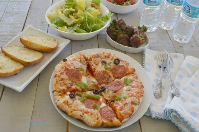 Family Barbecue Dinner with The Works Pizza by California Pizza Kitchen