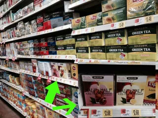 Bigelow Tea in store aisle image