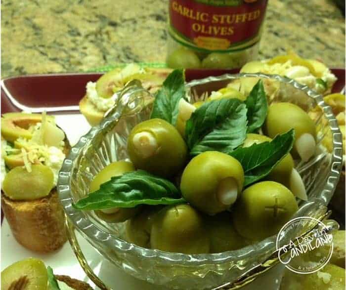 Garlic Olive Crostini #MezzettaMemories