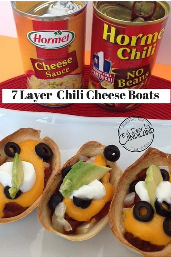 7 Layer Mini Chili Cheese Boats