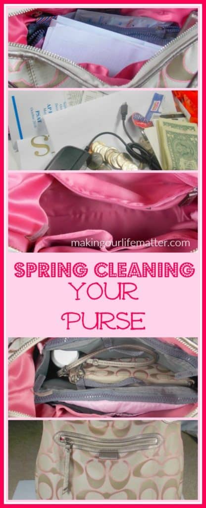 spring cleaning your purse