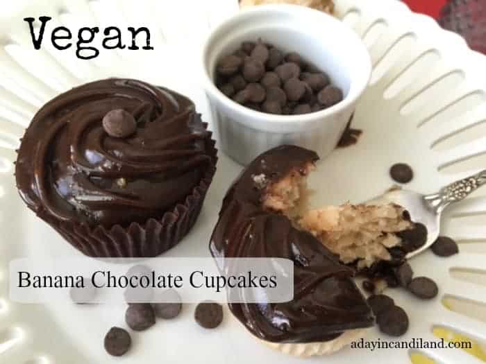 Vegan Banana chocolate Cupcakes with Avocado Frosting