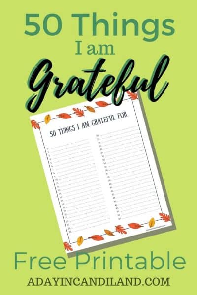 Grateful List and Printable