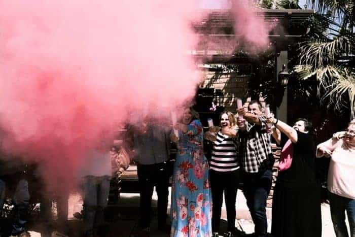 Gender Reveal It's a girl rocket explosion