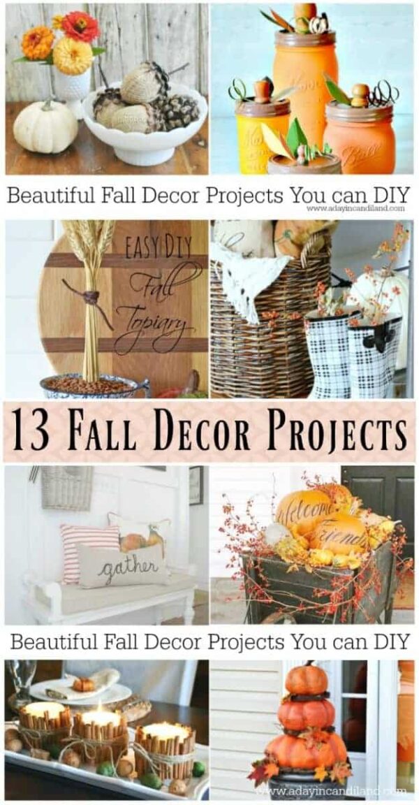 Beautiful DIY Fall Home Decor Projects - A Day In Candiland