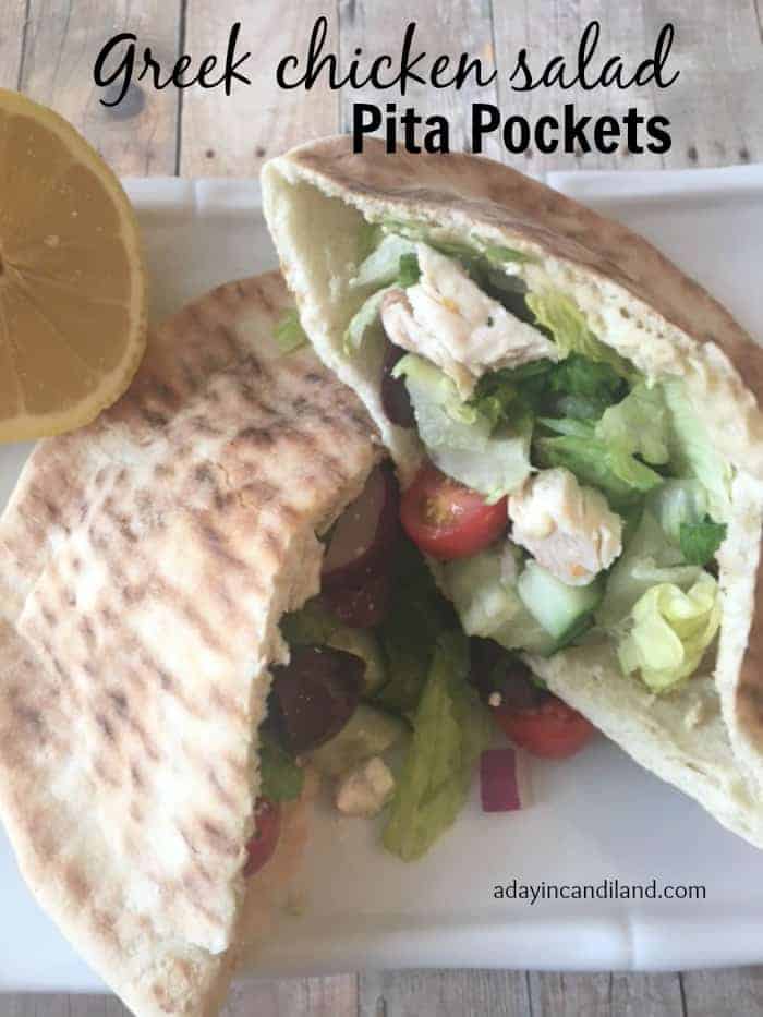 Grilled Chicken Salad Pita Pockets a family friendly food recipe #candiland