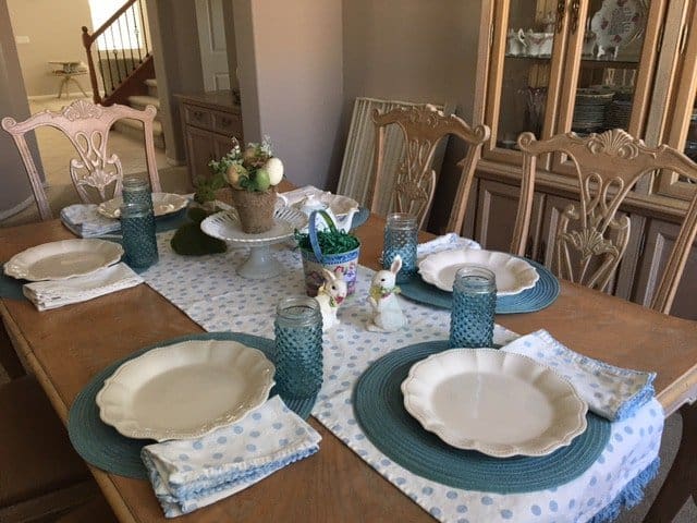 dining room Easter Table Setting 