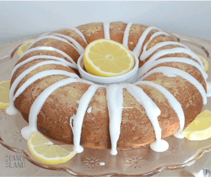 Lemon Cream Cheese Filled Bundt Cake
