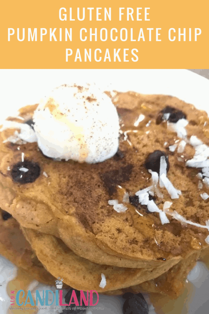 Gluten Free Pumpkin chocolate chip pancakes