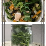 Easy Green and Veggie Salad in a Jar. Meal Prepping.