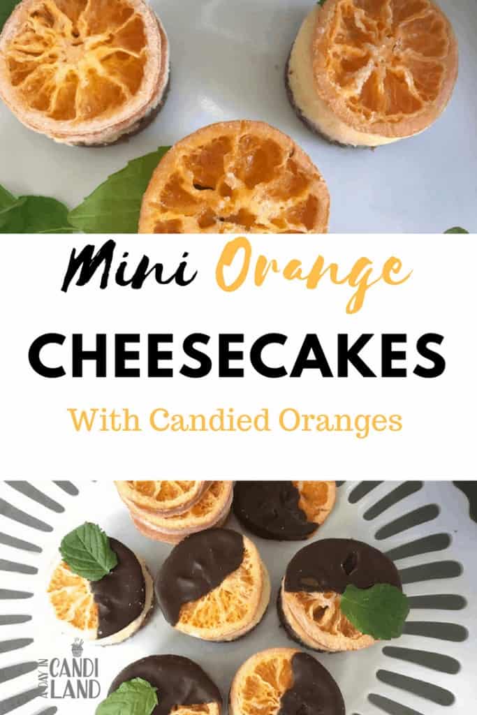 Mini Orange cheesecakes with oranges