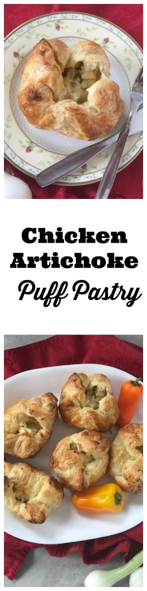 Chicken Artichoke Puff Pastry Appetizers