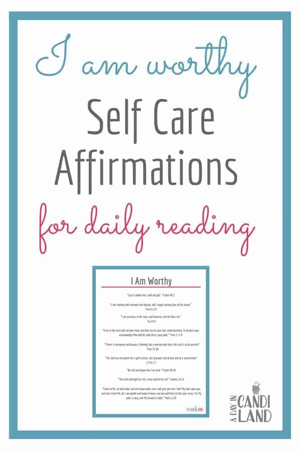 10 Activities for Self Care on a Budget including daily scripture affirmations
