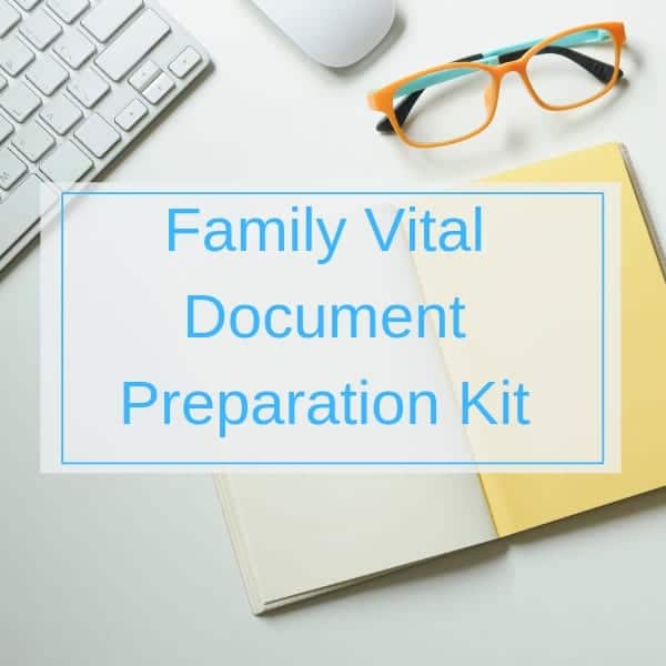 Family Vital Document Preparation Kit. 