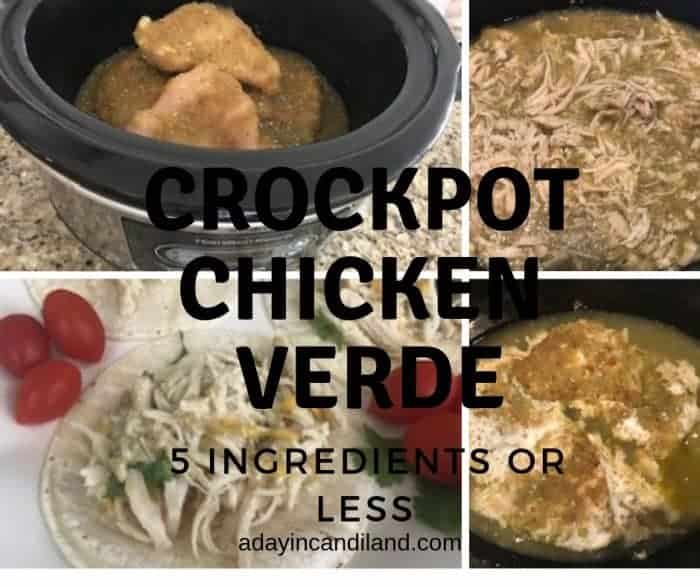 Crockpot Chicken Verde 5 ingredients or less