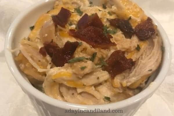 Bacon ranch chicken in White Crock