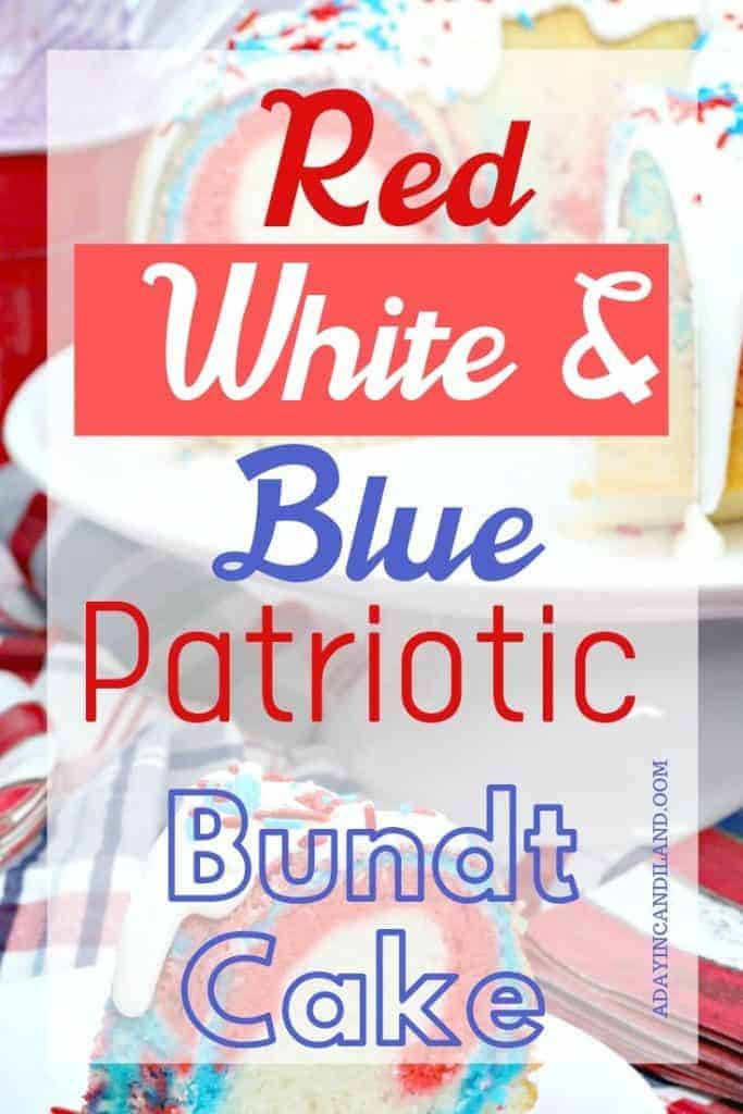 Red White and Blue Patriotic Bundt Cake Recipe