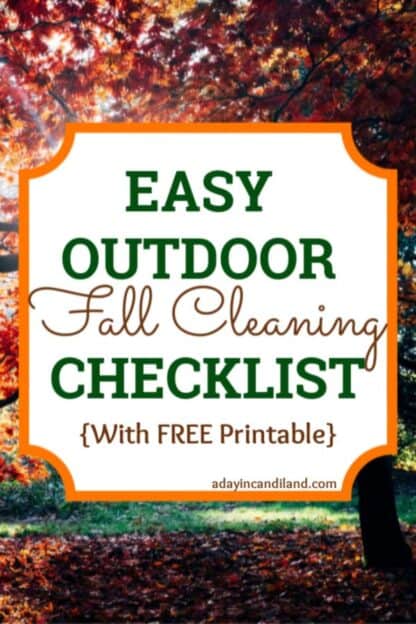 Easy Outdoor Fall Cleaning Checklist - A Day In Candiland