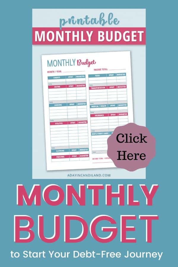 Monthly Budget Worksheet Free Printable 