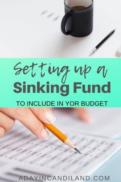 Set up a sinking fund in your personal budget