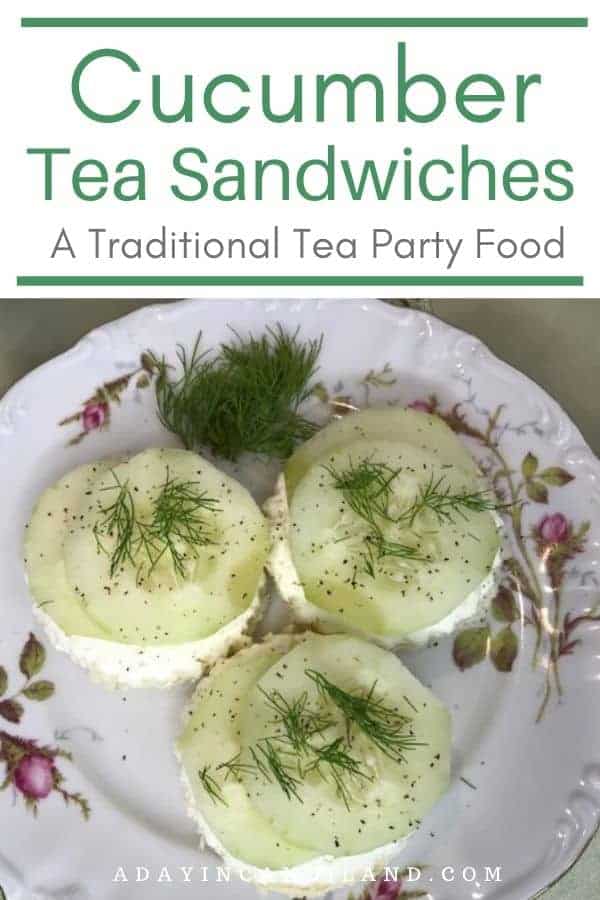 Cucumber Tea Sandwiches on plate