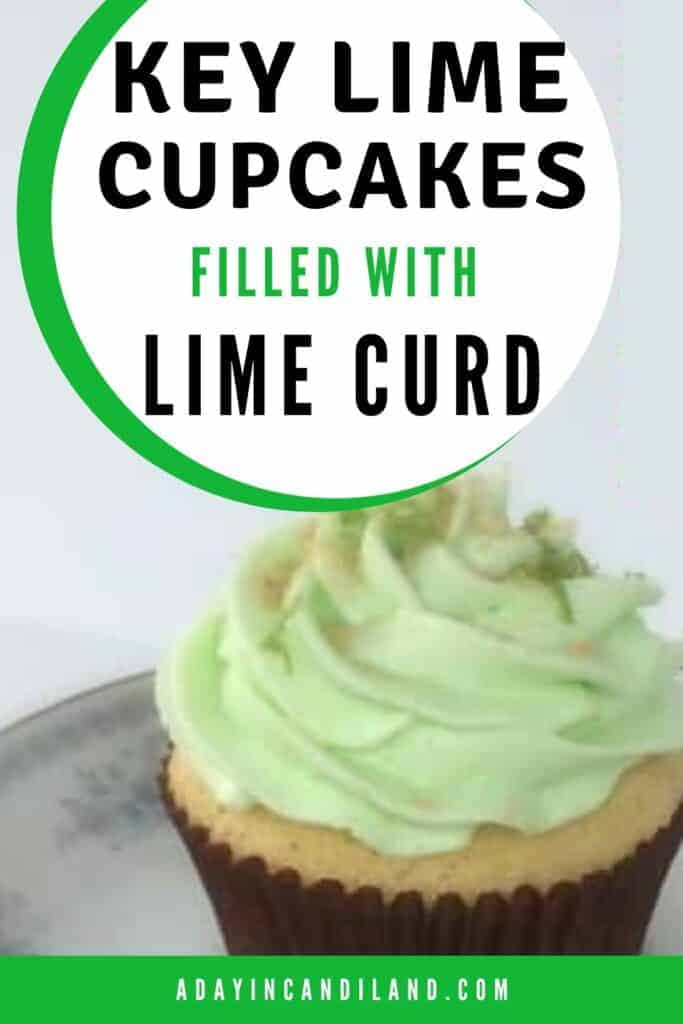 Key lime cupcake on plate