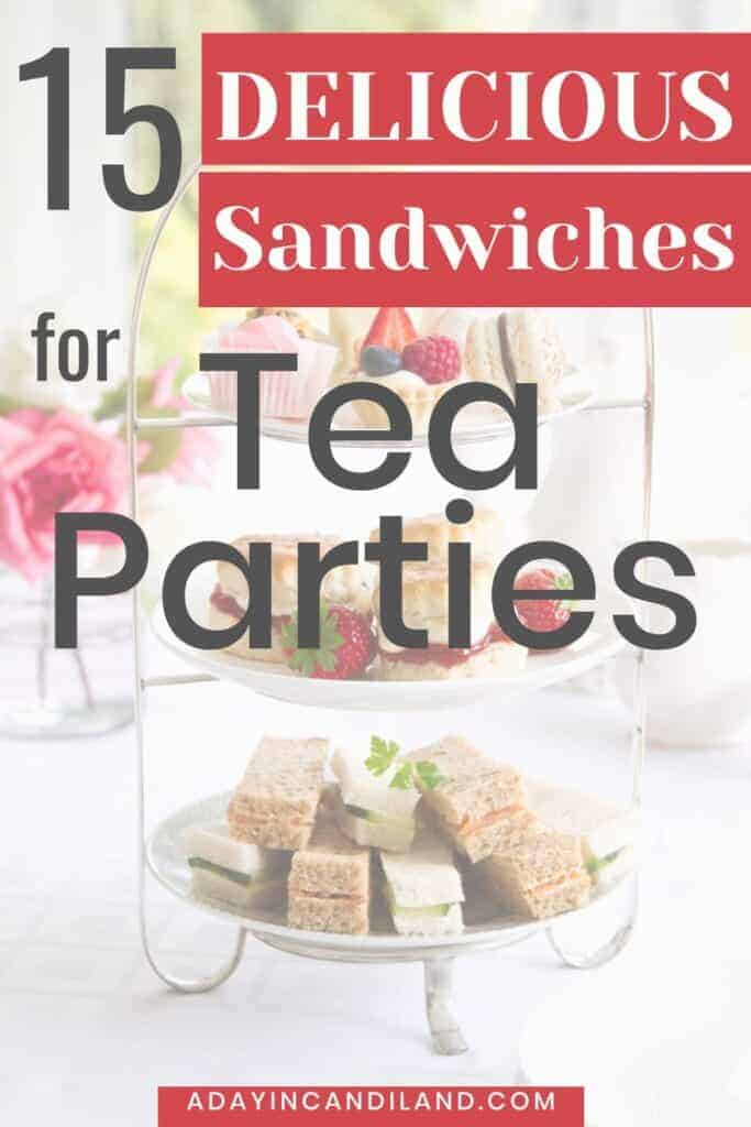 3 tiered tray of afternoon sandwiches