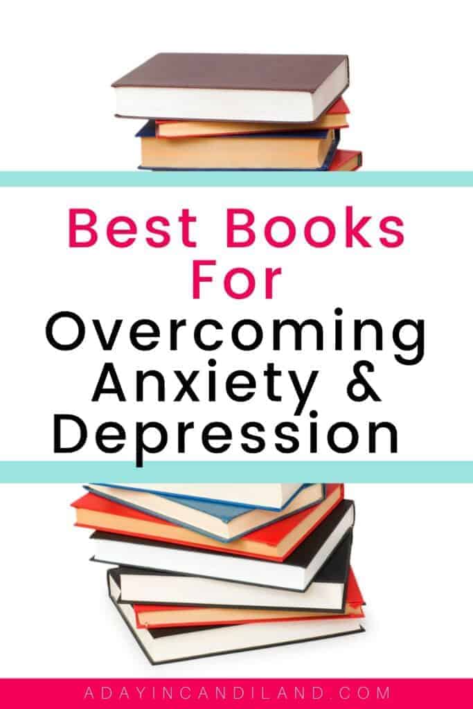 Stack of Books on Overcoming Anxiety