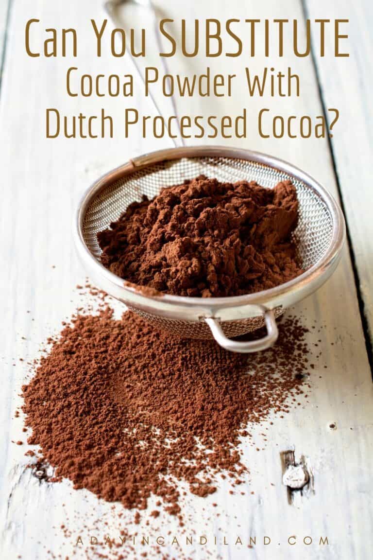 Can you substitute Dutch Cocoa for Cocoa powder?