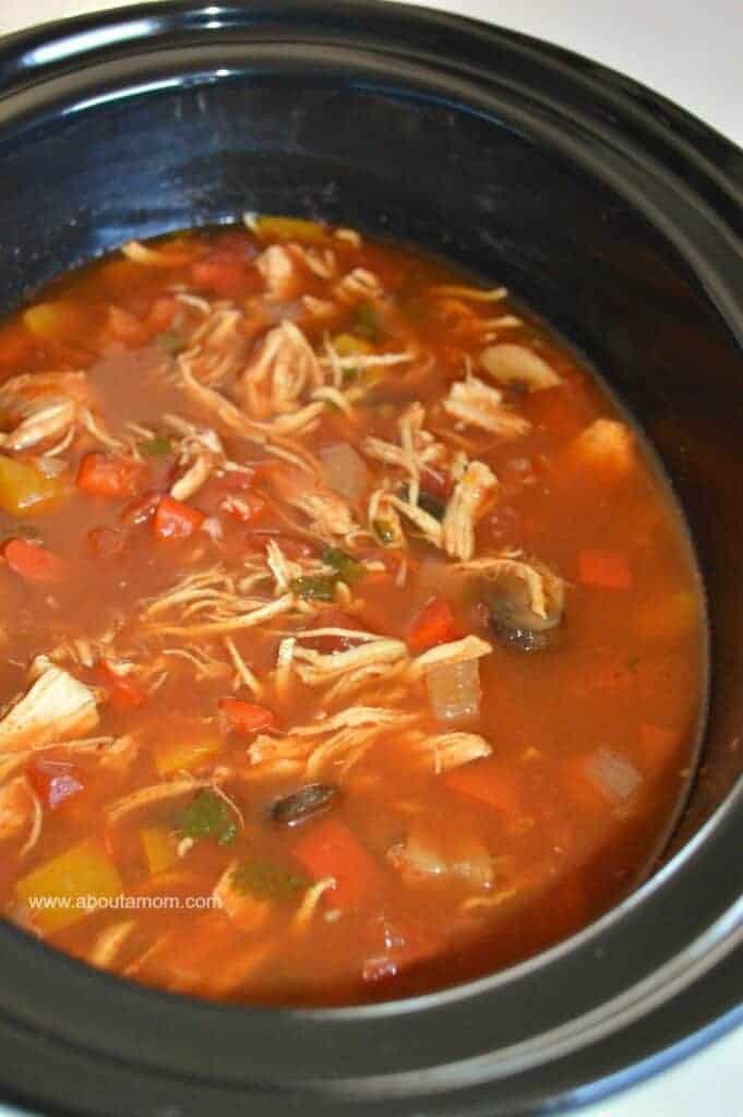 Chicken fajita soup