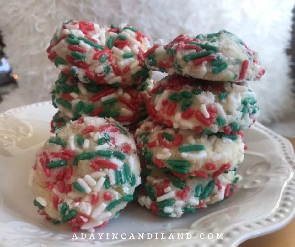 Christmas Butter Cookies on a plate. 