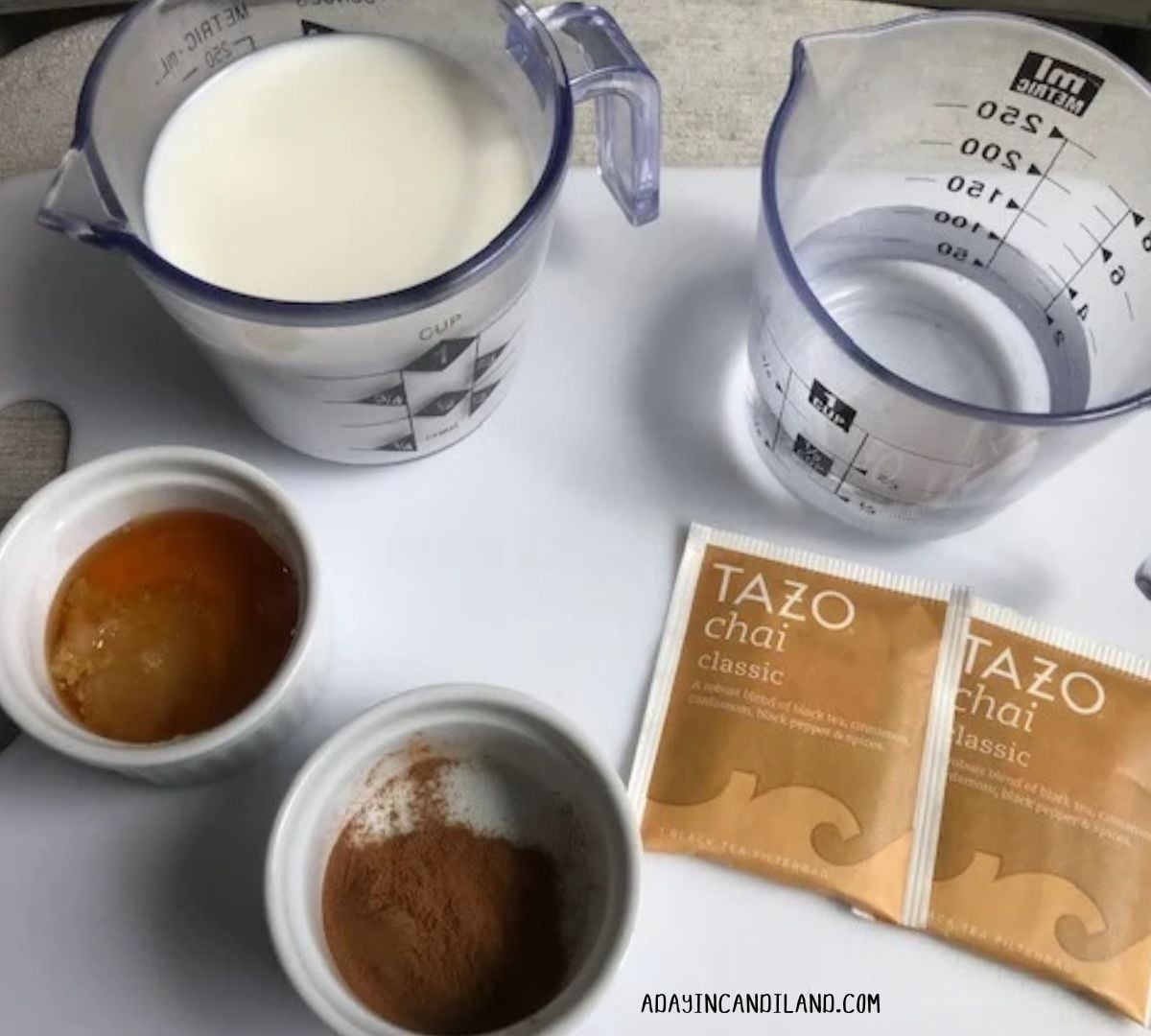 Ingredients to make your own Chai Tea.