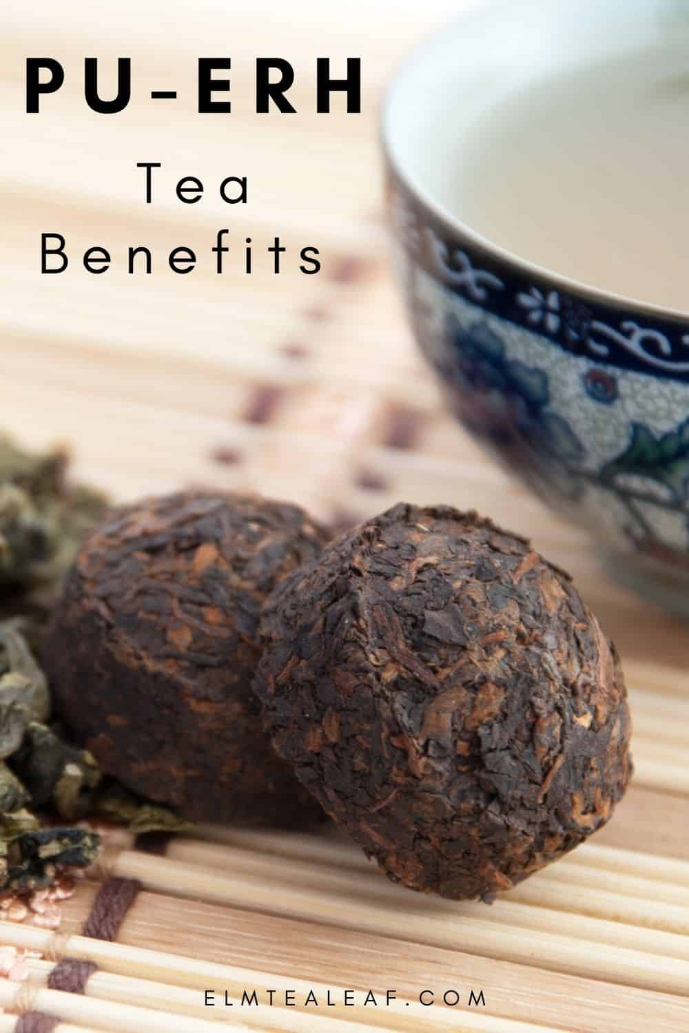Puerh Tea Bricks with blue teacup