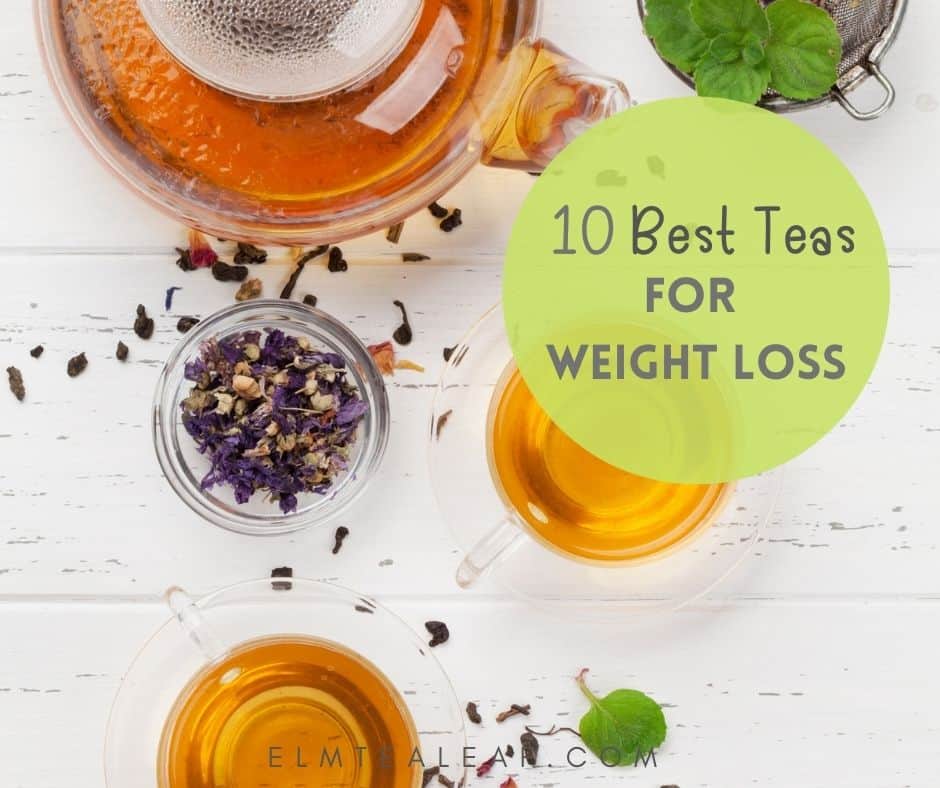 Tea pot with Select Teas for weight loss