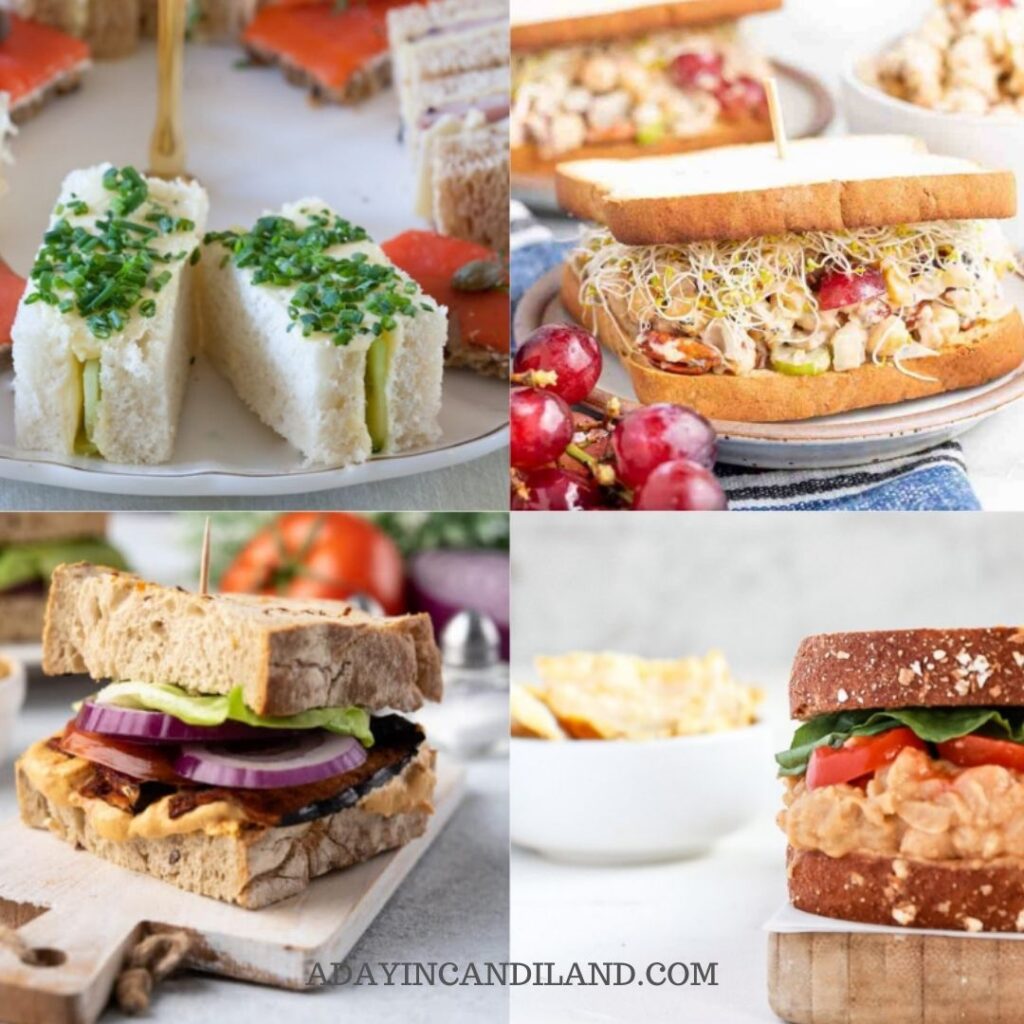 4 Different Tea Sandwiches 